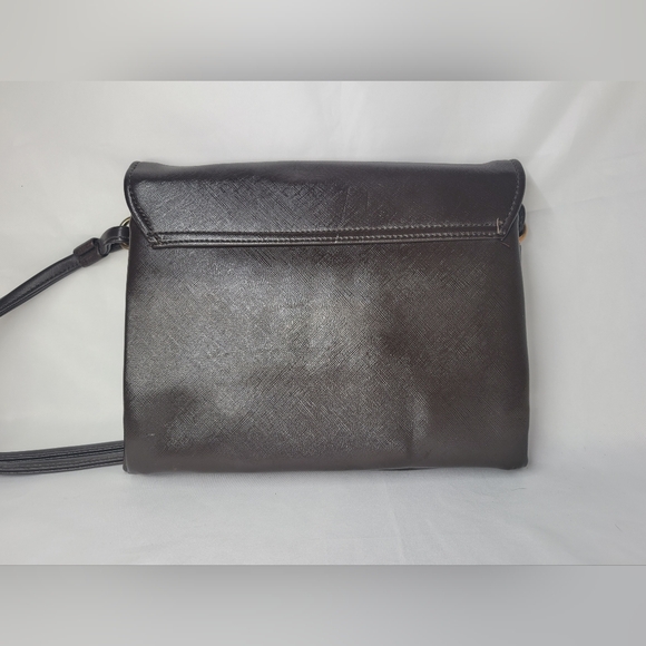 Vintage Brown Leather Shoulder Purse/Clutch Gold Tone Hardware - Picture 5 of 9